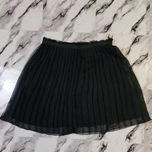 Anne Klein Vintage Black Mini Skater‎ Skirt with Pleats
